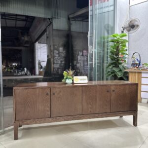 Kệ tivi gỗ tần bì màu óc chó - GS018