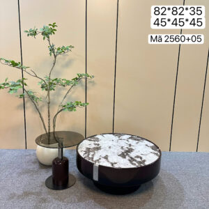 Cặp bàn tròn đá cẩm thạch - mã 2560+05