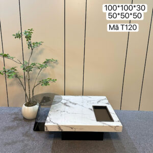 Bộ bàn trà đá cẩm thạch - mã T120